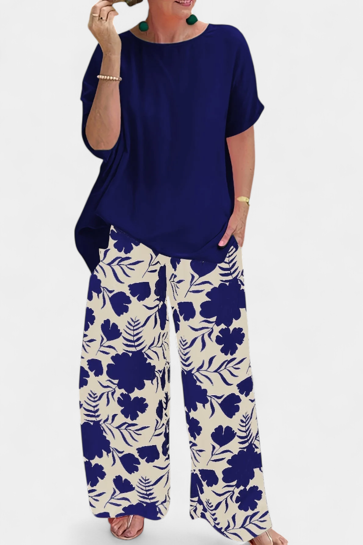 Conjunto floral de dos piezas Aivy con un toque relajado