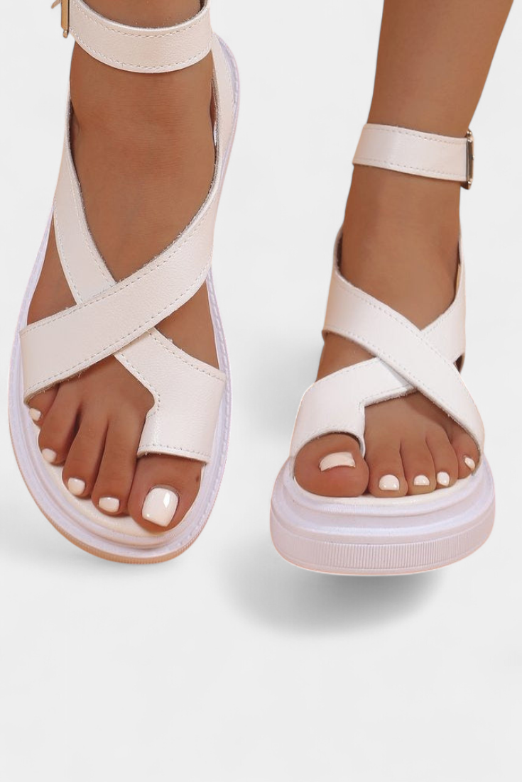 Sandalias de plataforma para mujer Estela con tiras cruzadas sintéticas