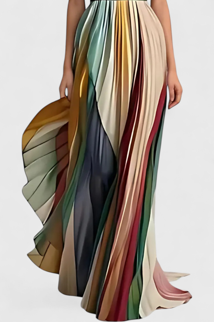 Vestido Largo Leticia con Flujo Suave y Estilo Natural