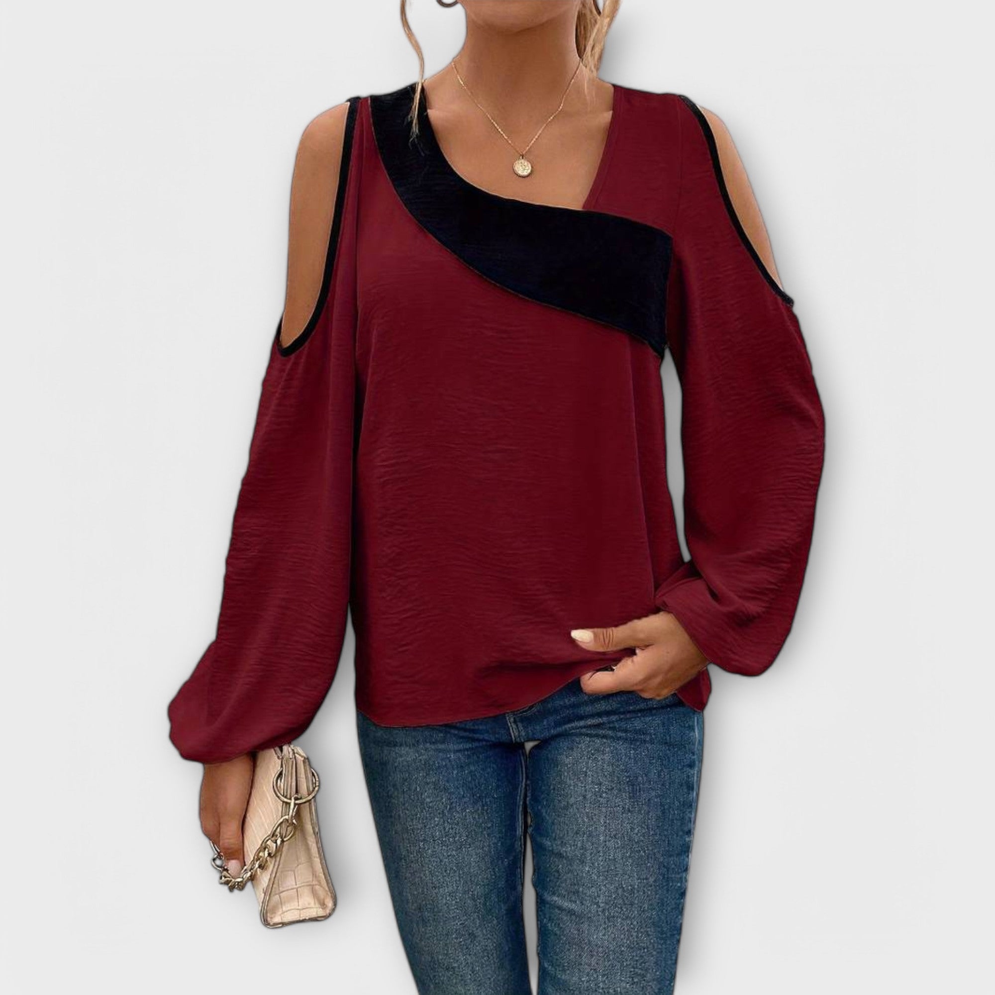 Scarlett - Blusa de cuello cuadrado