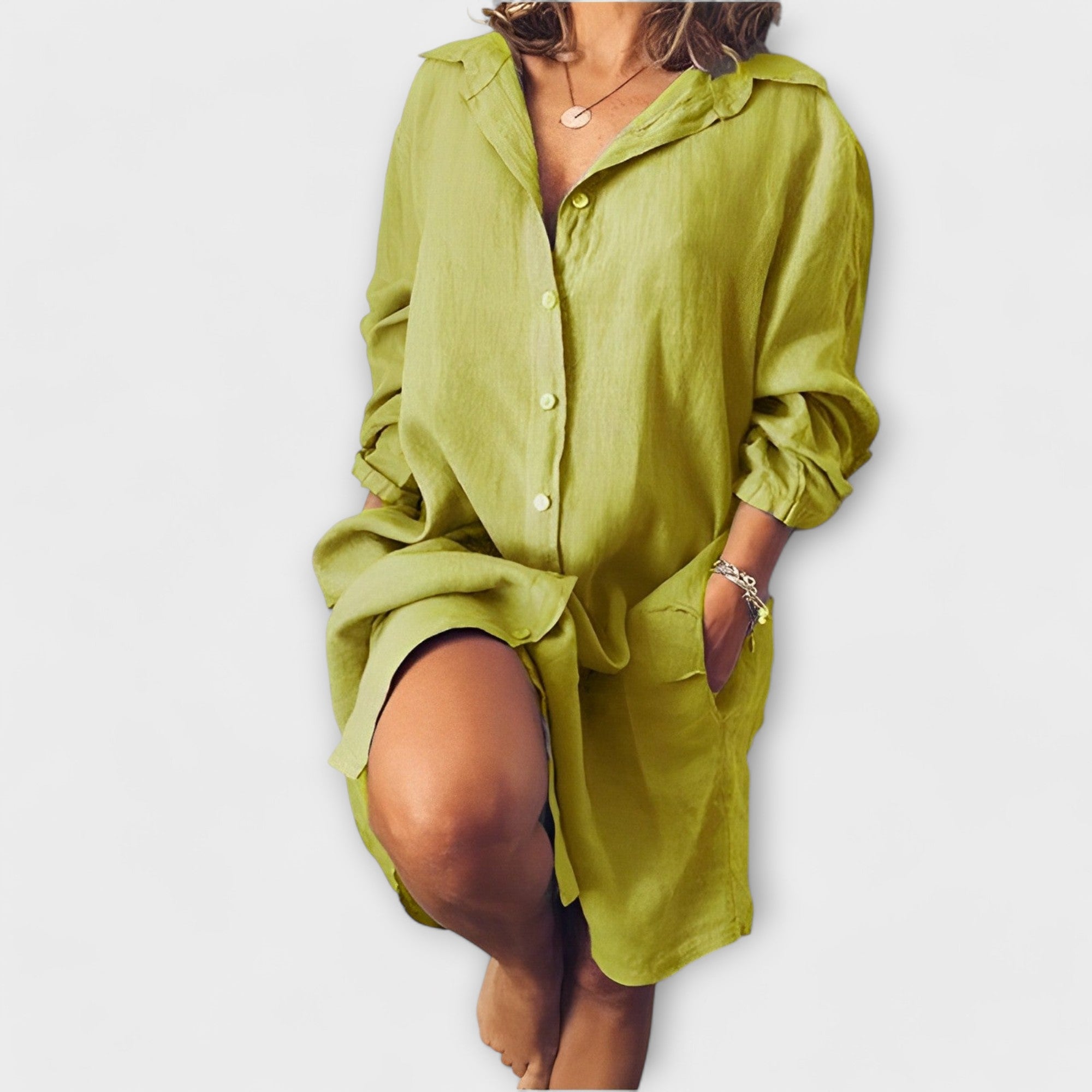 Blusa casual de lino