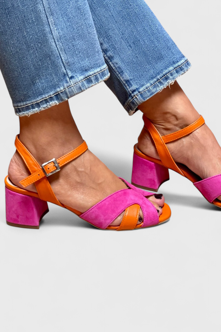 Norma Sandalias elegantes con tacón cómodo y tira ajustable