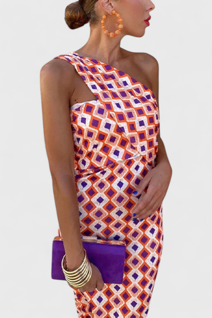 Vestido largo de noche Julissa con hombros descubiertos