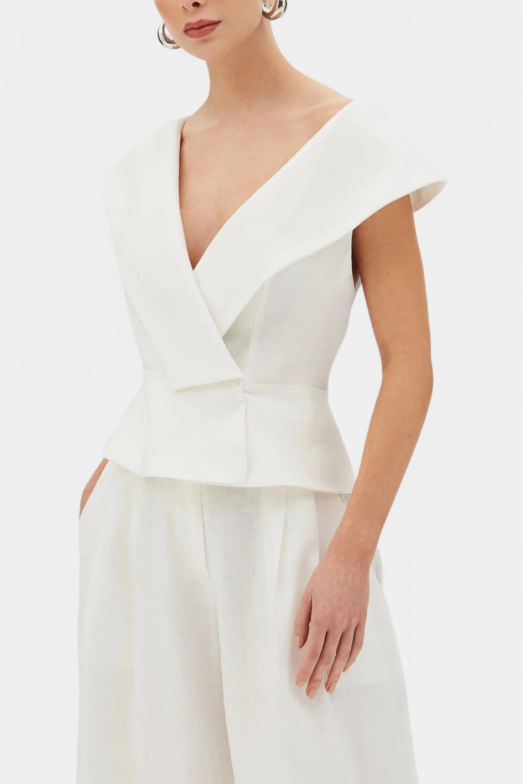 Hayden | Conjunto de top asimétrico y pantalón palazzo