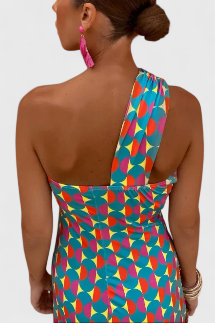 Vestido largo de noche Julissa con hombros descubiertos