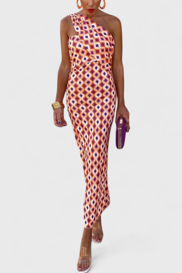 Vestido largo de noche Julissa con hombros descubiertos