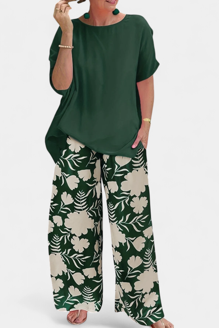 Conjunto floral de dos piezas Aivy con un toque relajado